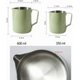 thumbnail image 4 of Stainless Steel Espresso Steaming Pitchers Frothing Pitcher Jug Coffee Milk Frothing Cup, Coffee Steaming Pitcher - Blue, 20 oz(600 ml), 4 of 11