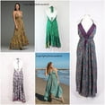 thumbnail image 4 of Women Evening Summer Dress Indian Sari Silk Long Maxi Bohemian Magic Dress(2 PC), 4 of 4