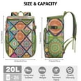thumbnail image 3 of Geometric Insulated Cooler Backpack - 20L Soft Cooler Bag, Plaid Design for Outdoor Adventures, 3 of 6