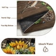 thumbnail image 6 of Round Rug 5Ft Washable Non-Slip, Yellow Sunflowers Circle Area Rugs for Living Room Bedroom, Western Star Brown Farmhouse Plaid Indoor Floor Mats Carpet Runner for Home Decor Aesthetic, 6 of 8