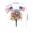 thumbnail image 3 of Twfbrm 4th of July Artificial Flowers with Flag for Outdoor & Indoor , UV-Resistant Faux Plastic Plants Decor for Hanging Planters, Garden Porch, Farmhouse, Wedding, Patio, 3 of 6