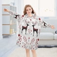 thumbnail image 5 of Wearable Blanket with Sleeves and Pocket Oversized Hooded Sweatshirt 3-14 YR Reindeer Pattern L, 5 of 7