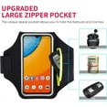 thumbnail image 2 of Running Armband with Earphone Bag Cell Phone Armband for iPhone 16 15 Pro 14 Plus 13 11 XR XS, Galaxy S24/S10 Water Resistant Sports Phone Holder Case & Zipper Slot Car Key Holder for 6.7 inch Phone, 2 of 11