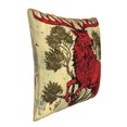 thumbnail image 2 of Haiem Mythical Red Stag Illustration Print Velvet Soft Solid Decorative Square Throw Pillow Covers Set with Elegant Piping Christmas Cushion Case for Sofa Bedroom Car-18"x18", 2 of 8