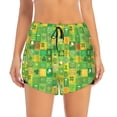 thumbnail image 2 of Lsque St. Patrick's day Printed Women's Running Shorts with Liner Pockets,Elastic Quick Dry Workout Athletic Gym Yoga Shorts,Womens High Waist Shorts-Medium, 2 of 7