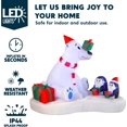 thumbnail image 4 of Joyfy 6ft Christmas Inflatables Polar Bear with Penguin Outdoor Decorations,Christmas Blow Ups Yard with Built-in LEDs for Holiday Party Garden Lawn Decor, 4 of 8