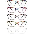 thumbnail image 2 of Lunettes de Lecture Femmes 5 Pack Dames Lecteurs Cat Eye Charnière à Ressort Légères, 2 of 6