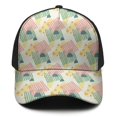 thumbnail image 2 of Design Pattern Baseball Cap – Stylish Spliced Design Adjustable Trucker Hat with Full Print Front & Brim, Breathable Cotton Blend Snapback for Sports, Travel & Daily Wear, 2 of 3