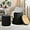 Black, variant on Round Ottoman with Storage, Set of 2, Small Vanity Stool as Vanity Chair, Sherpa Ottoman Foot Rest for Small Space, Living Room, Bedroom, Peach