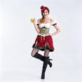 thumbnail image 5 of Meichang Womens Traditional German Dress Dirndl Bavarian Dresses Vintage Medieval Gothic Lace Up Costume for Oktoberfest Halloween Party, 5 of 6