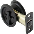 thumbnail image 1 of Round Pocket Door Lock, Privacy (Bed/Bath) Latch, 2-3/8" Backset, RCL, Matte Black by Stone Harbor Hardware, 1 of 4
