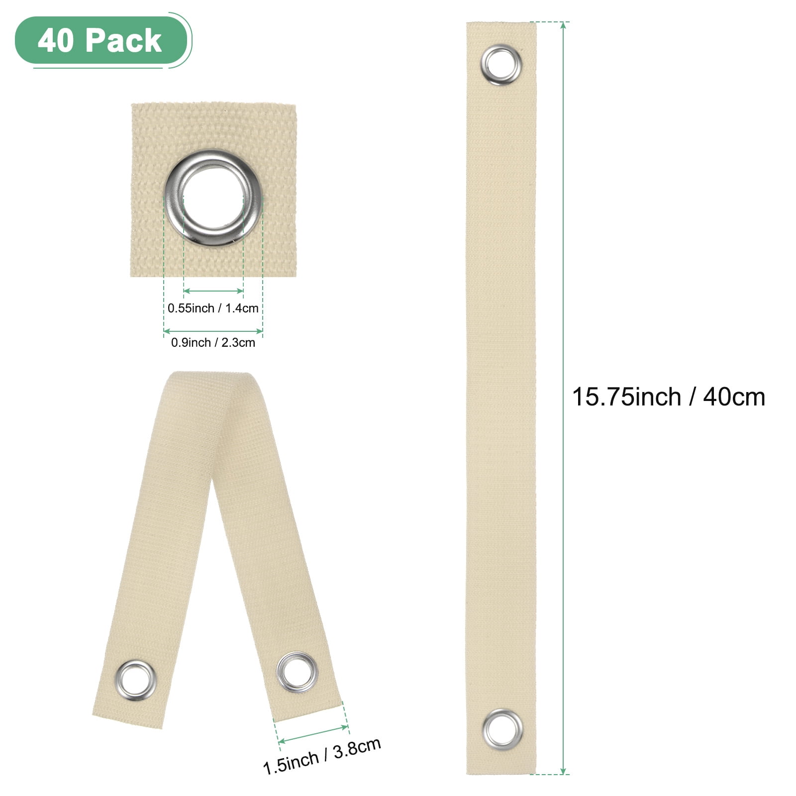 Uxcell 40-Pack Tree Straps for Staking,1.5 Inch x 15.7 Inch for Leaning Tree Protection[Khaki]