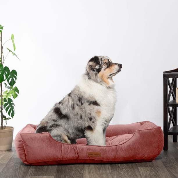 Modern Threads Extra Large Luxury Velvet Tufted-Style Dog Bed