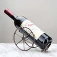 thumbnail image 1 of Botellero para encimera - Soporte para vino para almacenamiento de vino - Botellero de metal de bronce rojo - Botelleros para encimera - Botellero pequeño, 1 of 5