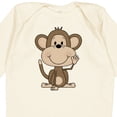thumbnail image 4 of Inktastic Monkey Boys or Girls Long Sleeve Baby Bodysuit, 4 of 5