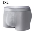 thumbnail image 3 of Qarigey Pantalón enérgico de terapia magnética de poliéster para hombre, tela transpirable sexy, fácil de limpiar y a la moda Ropa interior Gris claro 3XL, 3 of 6