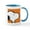 White/Blue Inside, variant on CafePress - Fresh Orange Snoopy Mug - 11 oz Ceramic Mug - Novelty Coffee Tea Cup