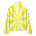 thumbnail image 6 of Jackets for Women Winter Coat Jackets Flannel Stand Collar Jacket(Aesthetic Sulphur Yellow And White Sunburst,Size:S-4XL), 6 of 7