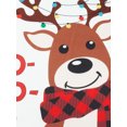 thumbnail image 5 of Christmas Family Matching Pajamas for Dad Mom Kids Baby, Long Sleeve Deer Letter Print T-Shirt Plaid Pants Sleepwear Set, 5 of 7