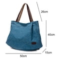 thumbnail image 2 of Canvas Tote bag women's school work travel and shopping, 2 of 6