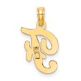 thumbnail image 4 of 14KY Script Letter F Initial Pendant, 4 of 4