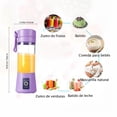 thumbnail image 2 of Batidora portátil, 150 watt para batidos y smoothies, 380 ml batidora de viaje recargable por USB, botella sin BPA, Con Cepillo Esponja y Ice Lattice (MORADO), 2 of 5
