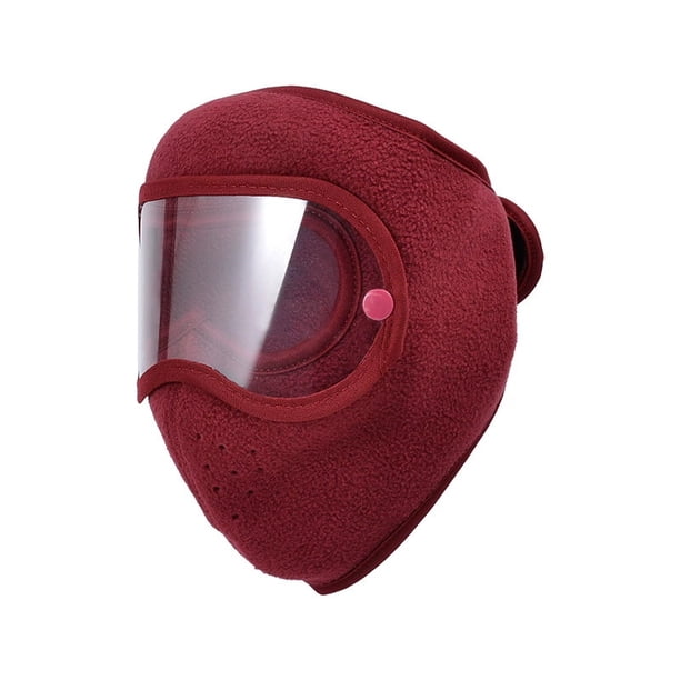 Máscara Facial Completa, Balaclava de Forro Polar a Prueba de Viento, Protector de Cuello Invernal con Gafas Protectoras para Esquí, Snowboard, Deportes al Aire Libre