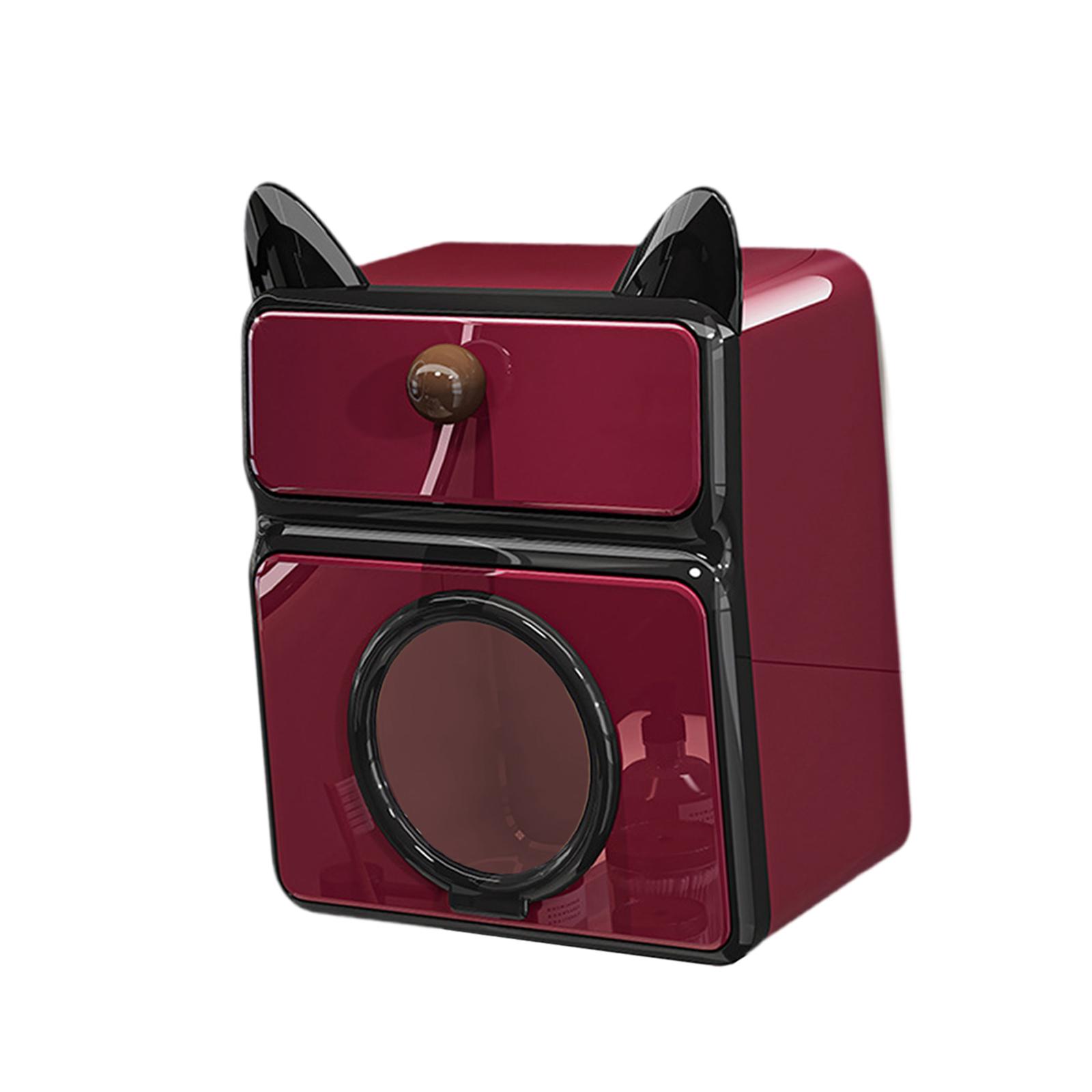 Fiocias Toilet Paper Holder Bathroom Tissue Box Waterproof Paper Roll Holder Simple Wall Red and Black