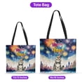 thumbnail image 5 of Happy New Year with Scottish Fold Fireworks Holiday Xmas Winter 2025 All Over Print 3D Canvas Tote Bag Cat Lover Kitten Owner Gifts Reusable Handbag - 00025, 5 of 5
