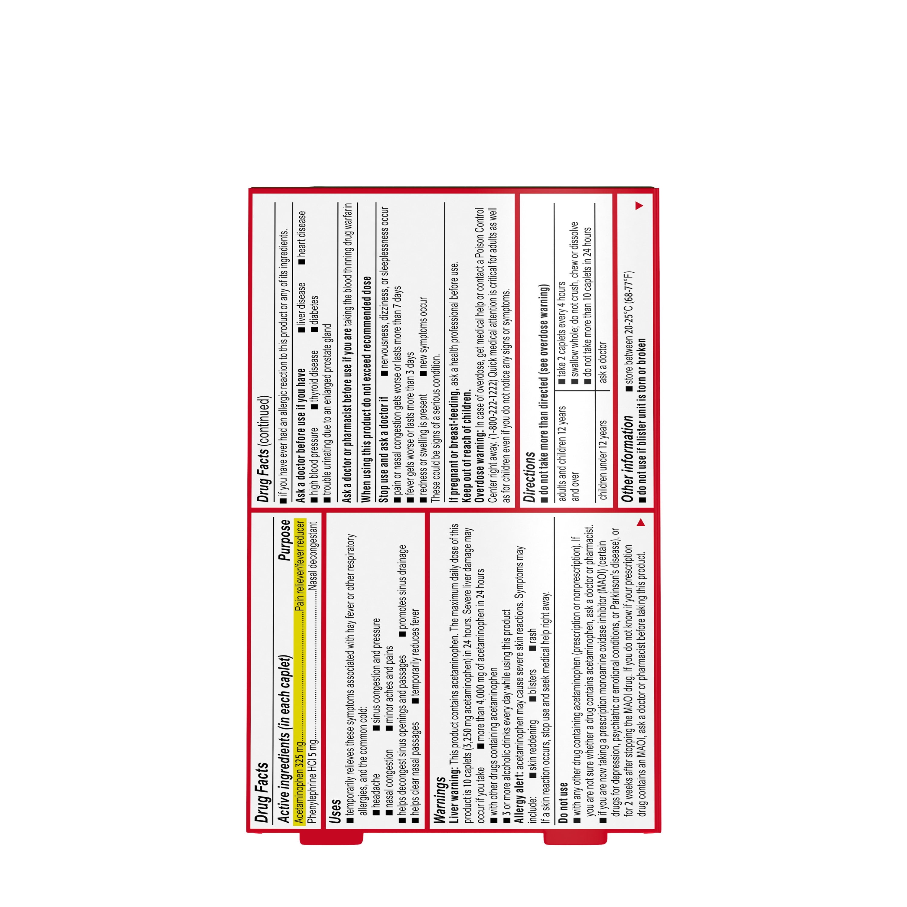 Tylenol Sinus Headache Non Drowsy Daytime Caplets 24 Ct Walmart Com Walmart Com