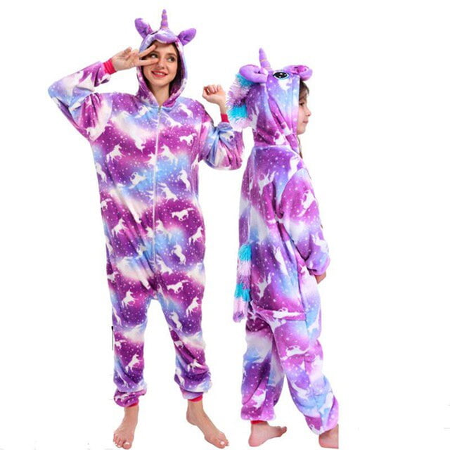 CoCopeanut Animal Onesies Winter Flannel Family Matching Pajamas for Kids and Adult Unicorn Sleepwear Pyjamas Boys Girls Homewear Jumpsuit - CoCopeanut Animal Onesies Winter Flannel Family Matching Pajamas for Kids and Adult Unicorn Sleepwear Pyjamas Boys Girls Homewear Jumpsuit -