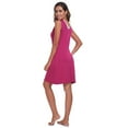 thumbnail image 7 of EA'S SECRET Womens Nightgown Sleeveless Sleepwear V Neck Sleep Dress Side Slit Sleep Shirt Bamboo Rayon House Dress Viscose Nightshirt Sleepshirt 2-Pack(Rose Pink/Blue,L), 7 of 7