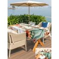 thumbnail image 4 of Outdoor Tablecloth with Umbrella Hole and Zipper, Orange Green Pumpkins Fall Rectangle Table Cloth 60x120 Inch Waterproof Tablecloth, Thanksgiving Floral Botanical Vintage Picnic Table Cover, 4 of 7