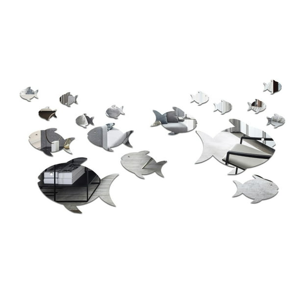 Animales Marinos, Peces, Tema, Impermeable, Acrílico, Espejo, Decoración De Pared, Pegatinas, Removibles, Perro, Diy, Pegatinas Murales Adhesivas, Calcomanías, Para Salón, Dormitorio Infantil, Baño