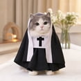 thumbnail image 4 of Breathable Funny Pet Costume Nun Outfit, Lightweight Small Medium Cat Dog Apparel for Photos Parties Dress-Up, 4 of 4