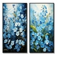 thumbnail image 2 of Designart "pasture Of Forgetmenots Flowers II" Meadow Framed Wall Art Set Of 2 - Blue Landscapes Framed Canvas Set For Living Room Decor, 2 of 6