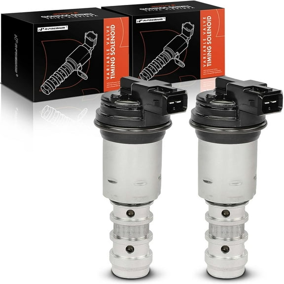 A-Premium 2-PC Intake and Exhaust Engine Variable Valve Timing (VVT) Solenoid Compatible with BMW X5 2000-2010, 545i 2004-2005, 550i 2006-2010, 650i/645Ci/745i/745Li/750i/750Li/760i/760Li/Alpina B7