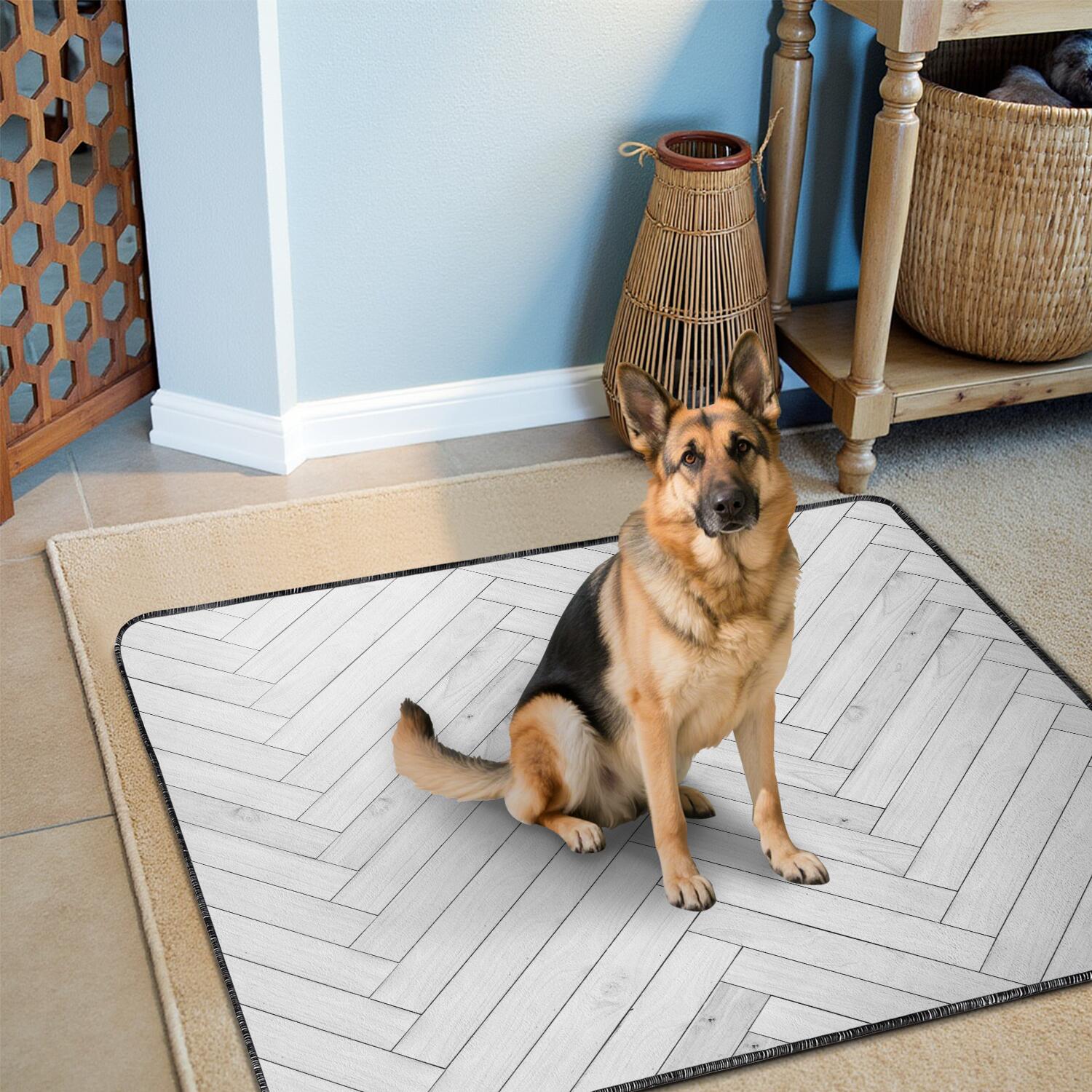Textured Design Washable Pee Pads for Dogs, 48"x48" Stylish Leopard Print Reusable Potty Pad, Non-Slip Kennel Liner for Floors.(Texture/leopard /Geometry, 24" x35" )