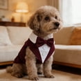 thumbnail image 5 of XQWJWLA Dog Tuxedo Dog Suit and Bandana Set, Dogs Tuxedo Wedding Party Suit, Doggy Prince Bow Tie Shirt Formal Pet Wedding Attire for Small Medium and Large Dogs(Red,XL), 5 of 5