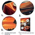 thumbnail image 3 of Designart "Beachfront Dinner at Sunset" Coastal Framed Wall Art - Coastal Red Coastal Windows Entryway Framed Wall Art, 3 of 6