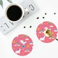 thumbnail image 5 of Balery 4 Pcs Yoga Unicornleather Coasters Set, Drink Table Cup Coasters For Living Room Kitchen Coffee Decor, 5 of 9