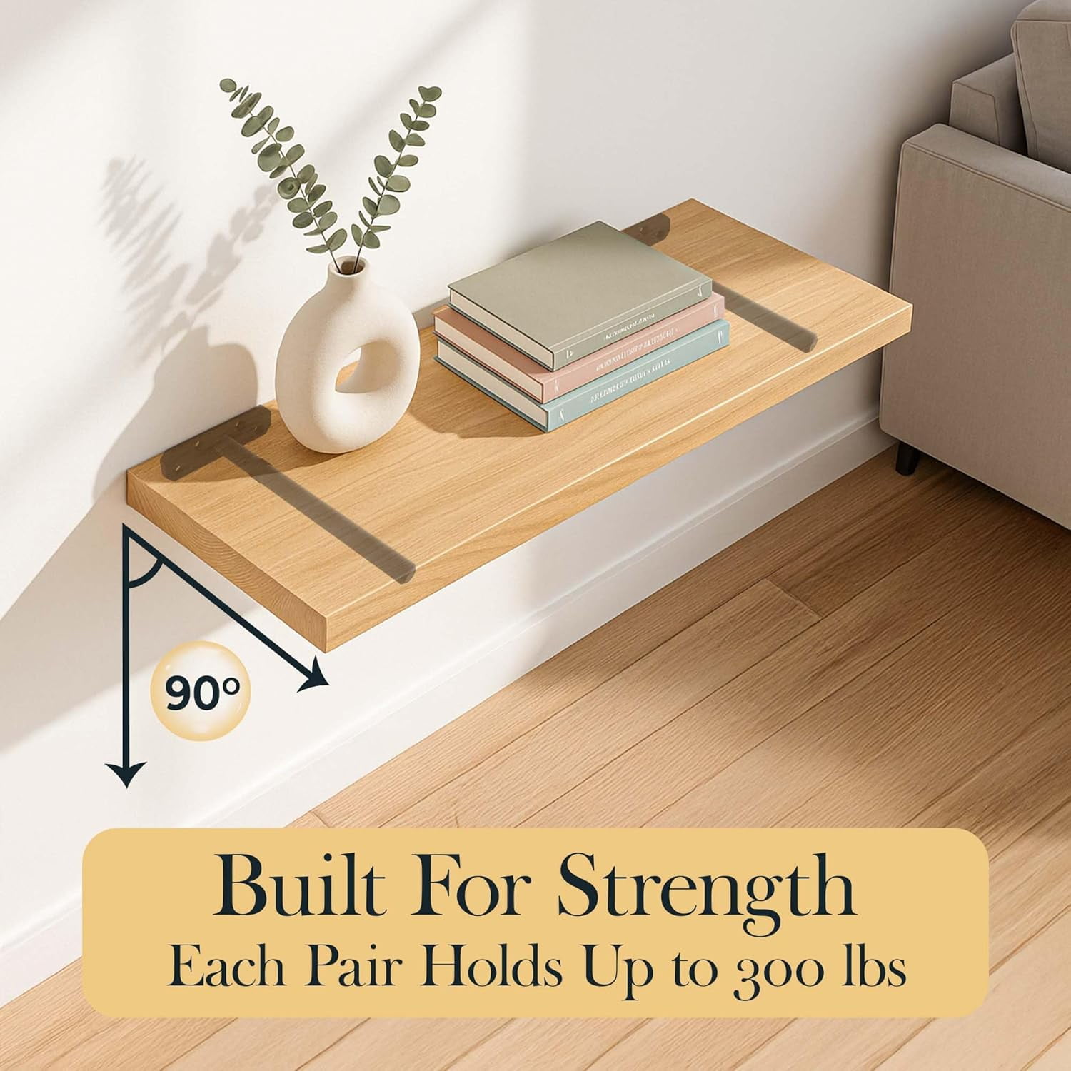 Invisible Floating Shelf Bracket 5 Inch Rod 1/2 inch Diameter Heavy Duty with Jig – Hidden Metal Mantel Mount for Wall Shelves – Floating Shelf Hardware for Bathroom, Kitchen & Living Room (4 Pack)