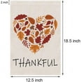 thumbnail image 2 of Thankful Garden Flag Burlap Autumn Leaf Heart Thanksgiving Garden Flag, Double Sided Happy Fall Harvest Rustic Yard Outdoor Decoration, 12.5 x 18.5 inch, 2 of 5