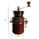 thumbnail image 4 of Molinillo de café con manivela, molinillo de café en grano, utensilios para café, molinillo de café, molinillo de rebaba para oficina, hogar, regalo, marrón, 4 of 8