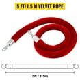 thumbnail image 4 of VEVOR VV-SS-SRR8QT Crowd Control Stanchion, Stanchion Set with 5 ft/1.5 m Red Velvet Rope, Silver Crowd Control Barrier w/Sturdy 8 Pieces, 4 of 9