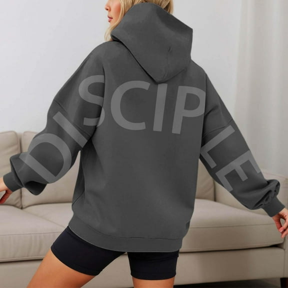 Uootdi Plus Size Christian Long Gift Sleeve Hoodies for Women Oversized Yahweh Sweatshirts Fashion Drawstring Casual Pullover Tops