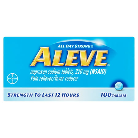 Aleve Analgésique / Fièvre Réducteur Naproxen Comprimés de sodium, 220 mg, 100 count