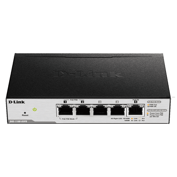 DLink DGS1100 Series Smart Managed 5Port PoEpowered Gigabit Switch and PoE Extender