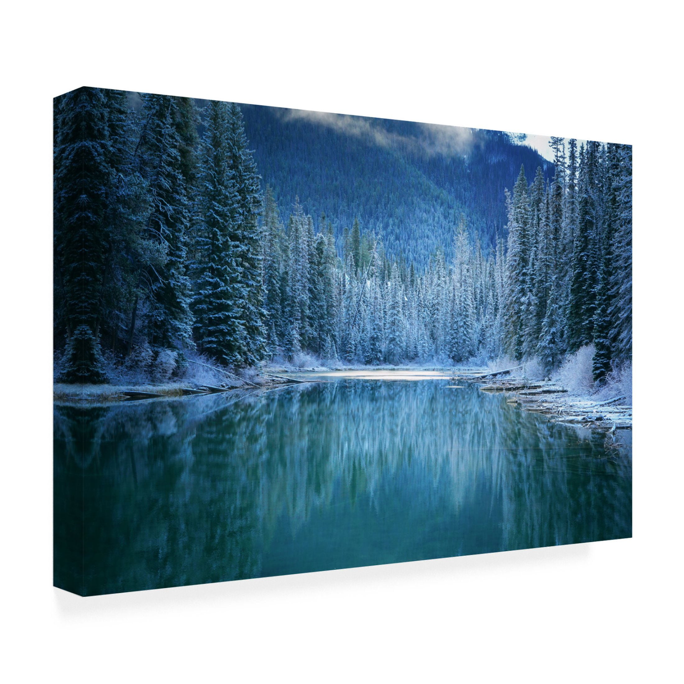 Canvas Wall Art - Yongnan Li 'Wonder Winter Land' Wall Art for Living Room, Bedroom, or Office Décor by Trademark Fine Art - 19 x 12 Inches