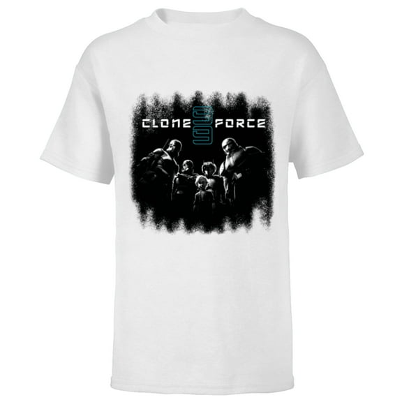 Star Wars The Bad Batch Clone Force 99 Team Black & White - Short Sleeve T-Shirt for Kids - Customized-White